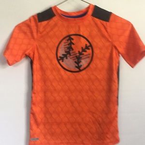 Orange baseball shirt